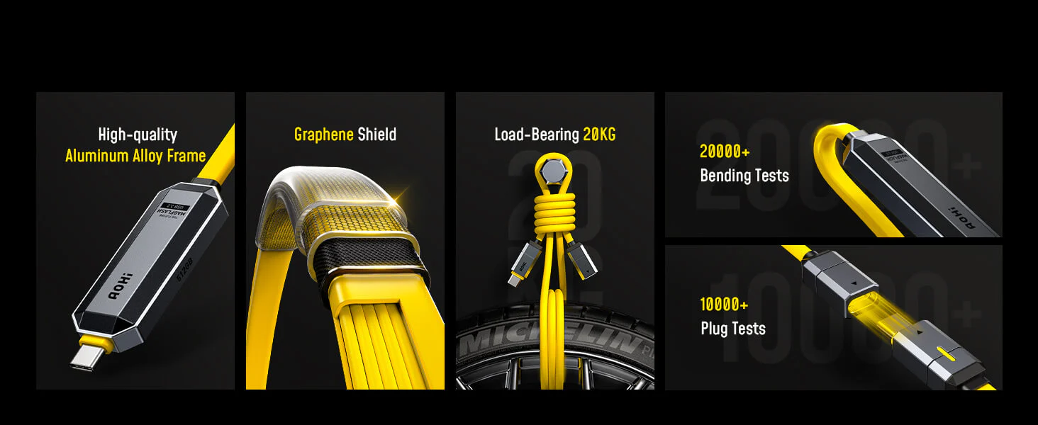 Bộ Cáp Sạc Và Lưu Trữ Dữ Liệu 2-IN-1 Aohi The Future Magflash (512GB/ 240W/ 1000MB/giây) | iAohi.VN Phân Phối Chính Hãng