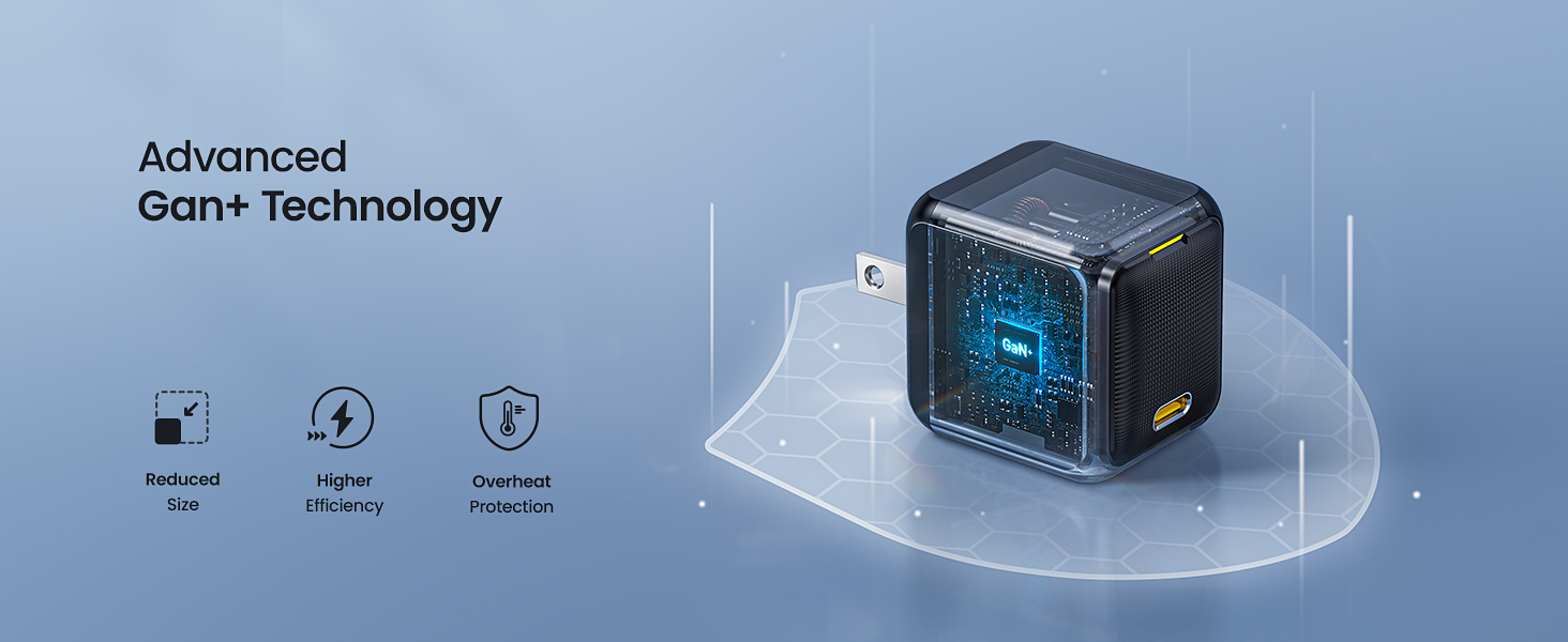 Bộ Sạc Nhanh Aohi Magcube 65W GaN+ PD Kèm Cáp Sạc LED USB-C | iAohi.VN Phân Phối Chính Hãng