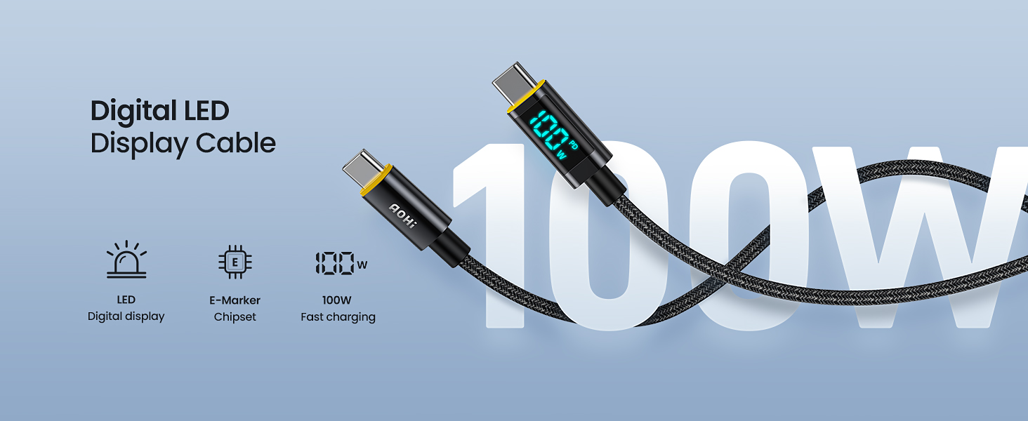 Bộ Sạc Nhanh Aohi Magcube 65W GaN+ PD Kèm Cáp Sạc LED USB-C | iAohi.VN Phân Phối Chính Hãng