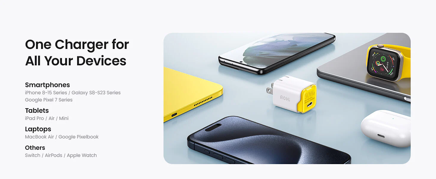 Sạc Nhanh GaN+ Aohi Magcolorful 30W | iAohi.VN Phân Phối Chính Hãng