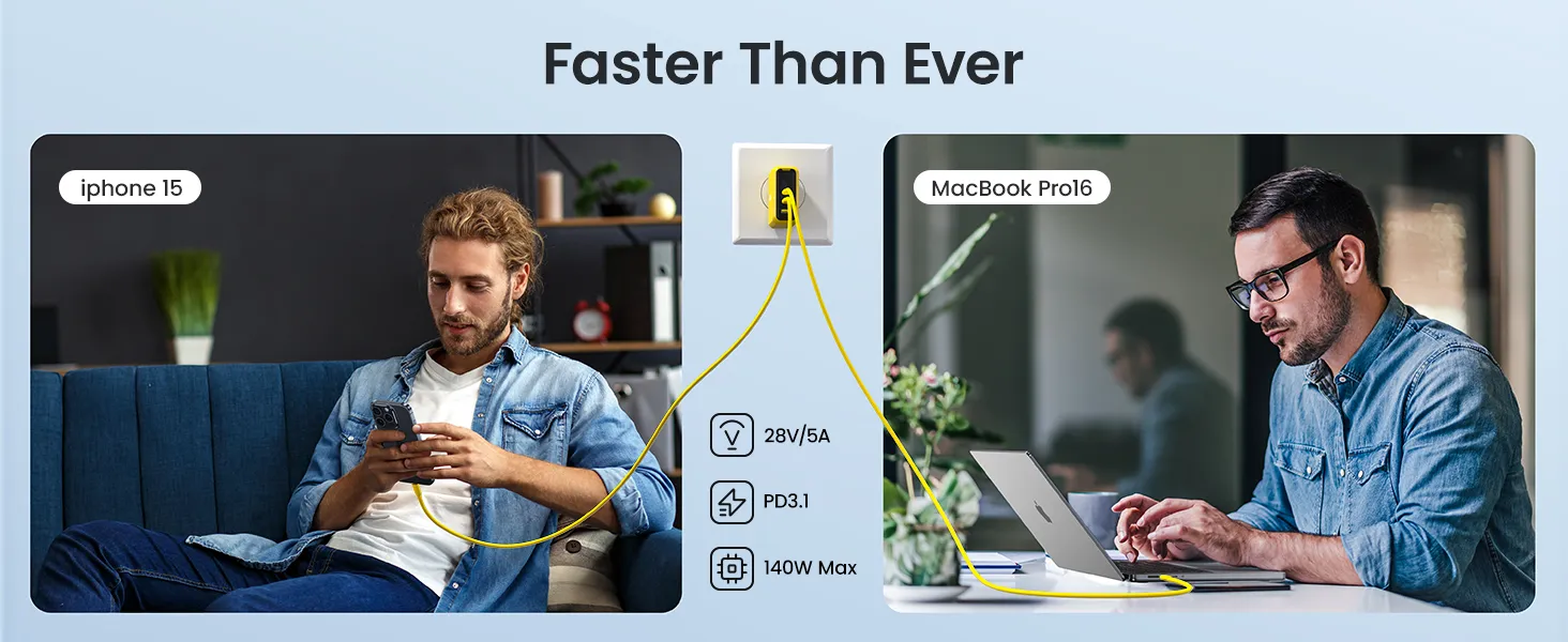 Cáp Sạc Nhanh AOHI 140W PD 3.1 USB-C Dài 1M | iAohi.VN Phân Phối Chính Hãng