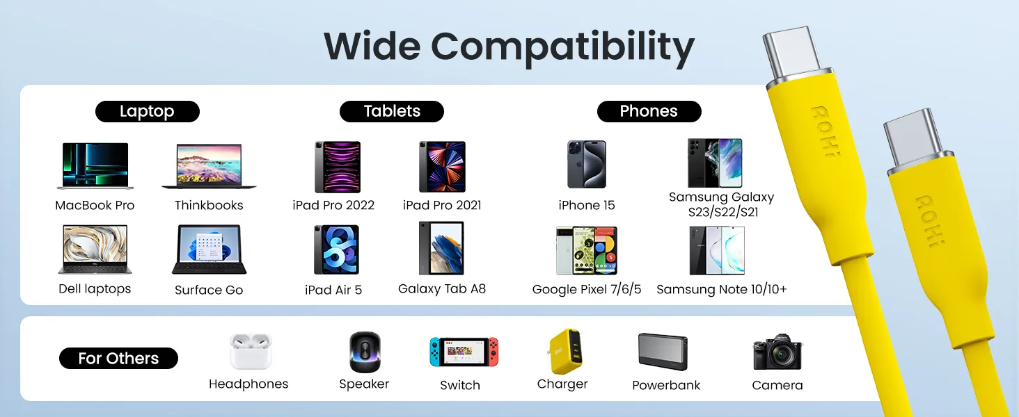 Cáp Sạc Nhanh AOHI 140W PD 3.1 USB-C Dài 1M | iAohi.VN Phân Phối Chính Hãng