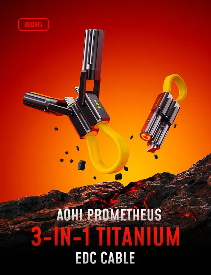 Cáp Sinh Tồn 3-IN-1 Aohi Prometheus | iAohi.VN Phân Phối Chính Hãng