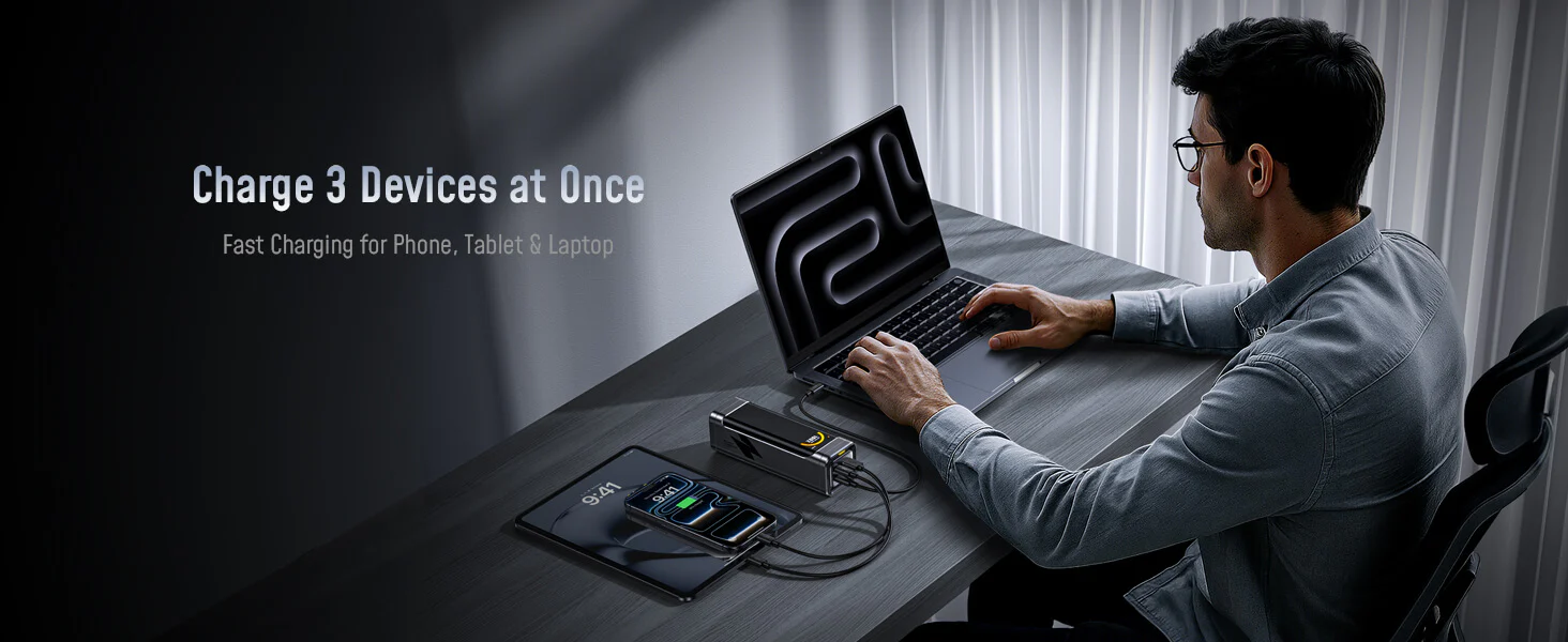 AOHI The Future Black Warrior 25.200mAh 170W PD3.0 - AOC-P016 Power Bank | iAohi.vn - Phân Phối Chính Hãng